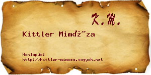Kittler Mimóza névjegykártya